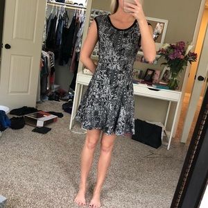 Snakeskin skater dress